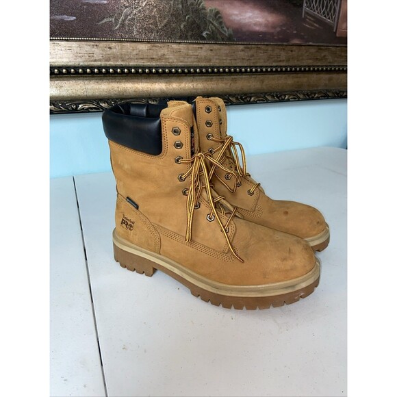 Timberland Mens Pro Boots 11m Leather Brown Steel Toe - Picture 2 of 8